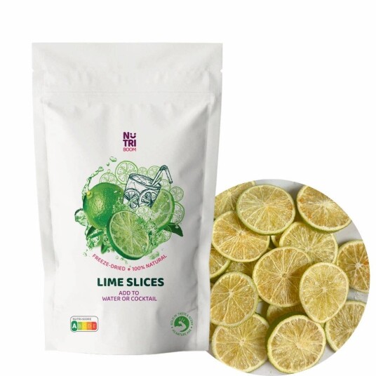 Frysetørkede limeskiver | 100 % naturlige og perfekte til drikke