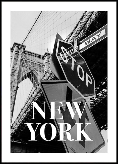 NYC Brooklyn Bridge Plakat Plakat / 50x70cm