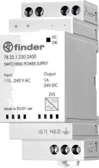 Finder 78.25.1.230.2400 Din Skinne Strømforsyning 24V 1A 25W Finder 78.25.1.230.2400 Din Skinne Strømforsyning 24V 1A 25W