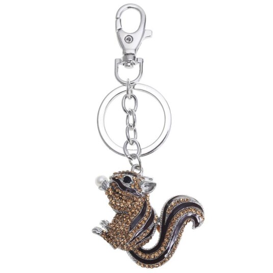 Nøkkelring bag charm ekorn