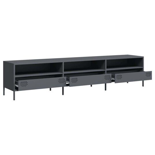 TV-benk antrasitt 202x39x43,5 cm kaldvalset stål 8721102931055 TV-benk antrasitt 202x39x43,5 cm kaldvalset stål 8721102931055