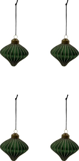House Doctor Ornament Rombe Grønn 4stk