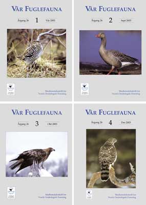 Norsk Ornitologisk Forening Vår Fuglefauna   2003  hele årgang 26