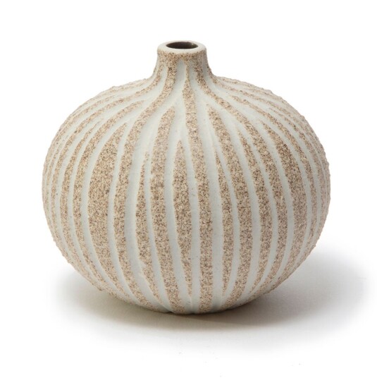 Lindform Bari vase Stonestripe brown medium grov S