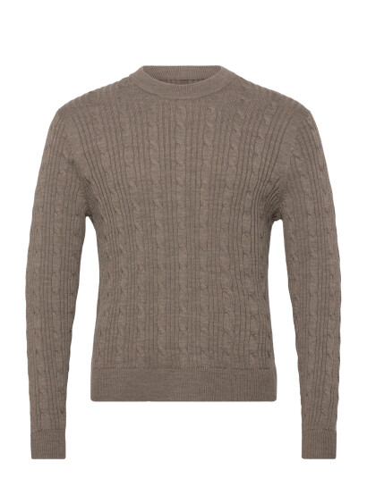 Abercrombie & Fitch Sep5 Versatile Stitchy Crew Beige S Abercrombie & Fitch Sep5 Versatile Stitchy Crew Beige S