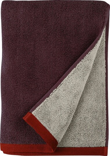 Mette Ditmer Soft Guest Towel 2 Pack   WINE / SAND   W40X L55 cm