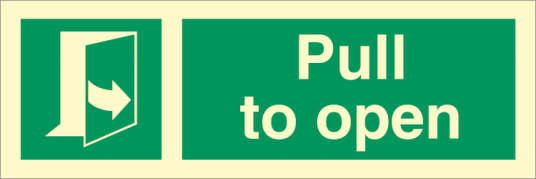 Direction sign - Pull to open