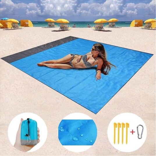 Piknikteppe Strandmatte Piknikmatte Strandteppe Piknikteppe Ekstra Stor 200 X 210 Cm Kan Brukes På Stranden Utendørs Camping Og