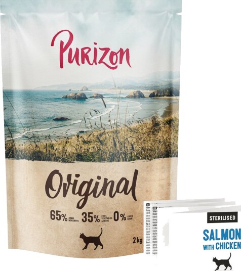 Purizon Tørrfôr Adult Sterilised Laks Med Kornfri Ny Kylling 2 kg
