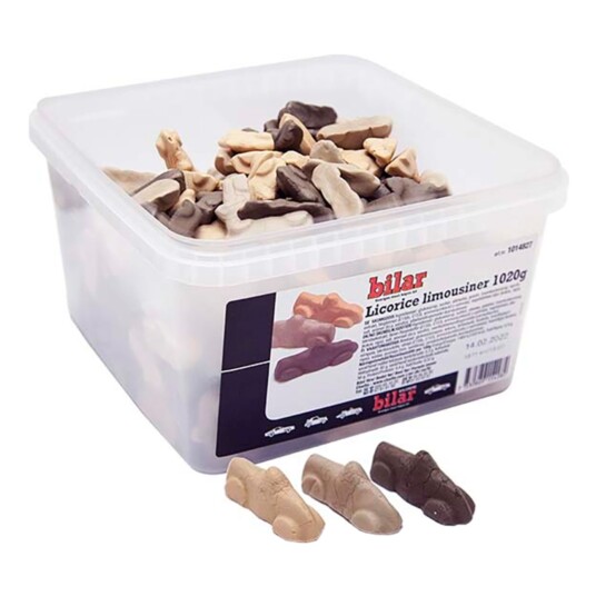 ERT Godis Bulk Biler Lakrislimousiner Stor pakning - 1 kg ERT Godis Bulk Biler Lakrislimousiner Stor pakning - 1 kg