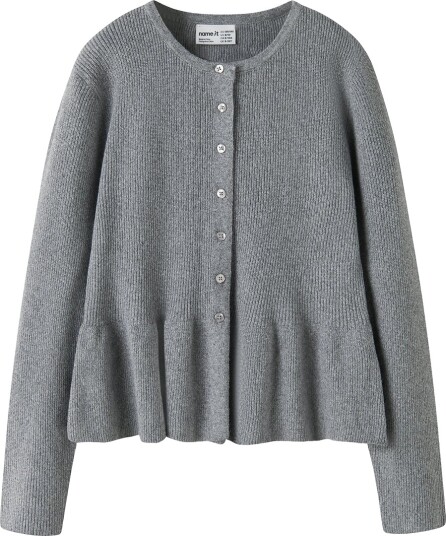 Name It Nkfnyssa Ls Knit Card   Grey   134 140