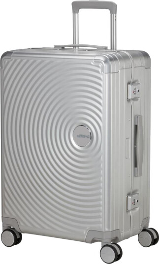 American Tourister Soundbox koffert - Aluminium, 77 cm - S??lv