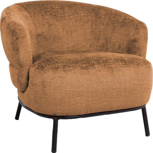 Lenestol HOME4YOU Gemala 150x40xh80 cm, svart - oransje