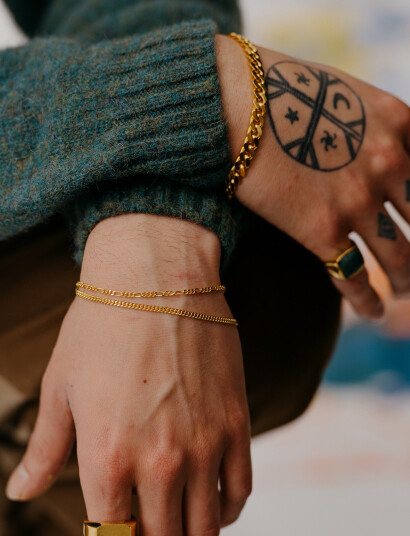 IX Studios Ix Figaro Bracelet - Gold - 20 cm IX Studios Ix Figaro Bracelet - Gold - 20 cm