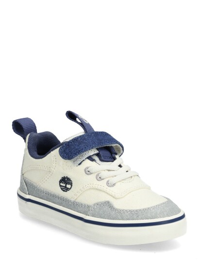 Timberland Stone Jump Low Hook & Loop Sneaker Natural Canvas Cream 27
