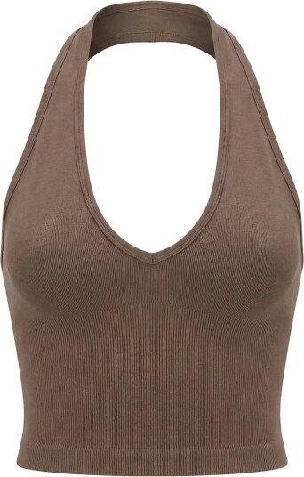 Drop of Mindfulness Seamless Delight Halterneck Top HAZEL MELANGE XS