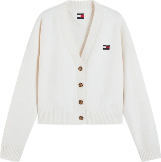 Tommy Jeans Tjw Fluffy Badge Cardigan Ext Cream S