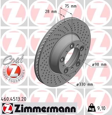 Bremseskive ZIMMERMANN 460.4513.20