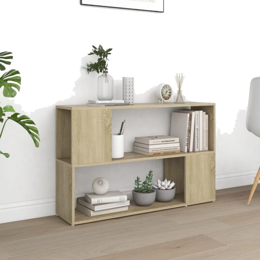 vidaXL Bokhylle sonoma eik 100x24x63 cm sponplate
