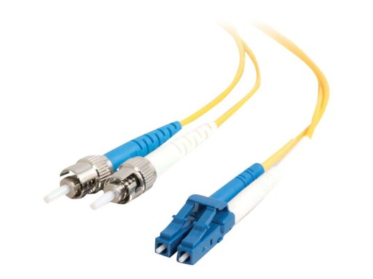 C2G LC-ST 9/125 OS1 Duplex Singlemode PVC Fiber Optic Cable (LSZH) - koblingskabel - 3 m - gul
