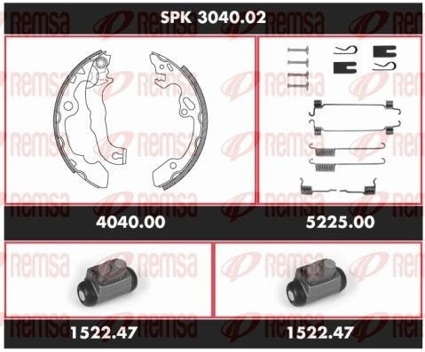 Bremsesett trommebremse REMSA SPK 3040.02 Bremsesett trommebremse REMSA SPK 3040.02