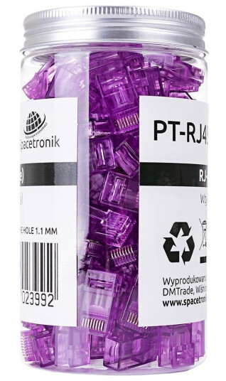 Spacetronik Rj45 Plugg Gjennomgang Kat 6 Utp Pt-Rj456up-1 100 Stk