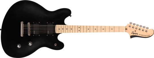 Squier Contemporary Active Starcaster, Flat Svart, Mn