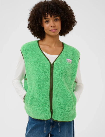 Culture Cucatina Teddy Waistcoat Green S Culture Cucatina Teddy Waistcoat Green S