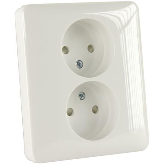 Schneider Electric Exxact Stikkontakt innfelt, ujordet, 2-veis
