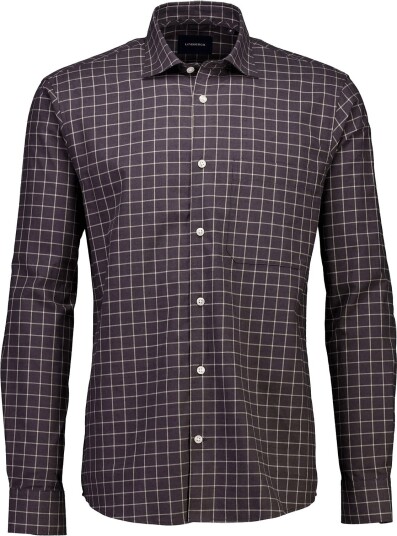 Lindbergh Brushed Check Shirt L/S BROWN XXL