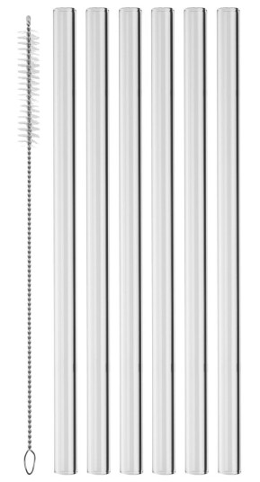 VEGA Glass-sugerør Liya 7 deler; 1x20 cm (ØxL); Transparent VEGA Glass-sugerør Liya 7 deler; 1x20 cm (ØxL); Transparent