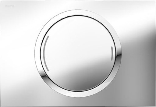 MEPAzero betjeningsplate, 2-delt, blank krom, utenpåliggende/planmontert chrome