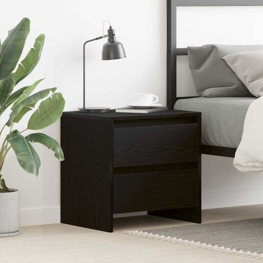 Nattbord Svart Eik 45x34x44,5 cm Konstruert Tre Nattbord Svart Eik 45x34x44,5 cm Konstruert Tre