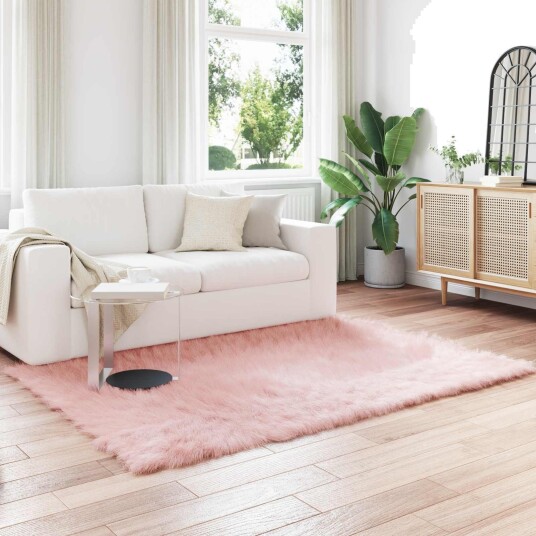 Faux Skinnmatte Tafalla Rosa 160 x 230 cm Polyester