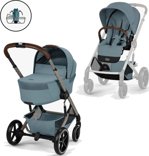 Cybex Balios S Lux Duovogn Inkl Fold Cot Stormy Blue