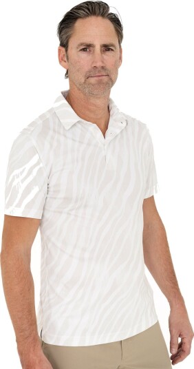 Func Factory Printed Golf pologenser herre White Wood (874) XXX Large