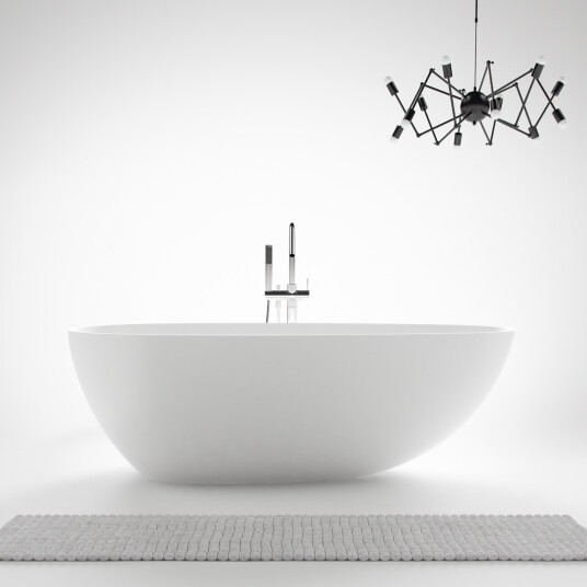 Pulcher Badekar Boheme XL 180 180x90 cm Massiv Matt Hvit SolidTec Pulcher Badekar Boheme XL 180 180x90 cm Massiv Matt Hvit SolidTec
