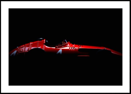 Vintage Red Race Car Plakat / 70x100