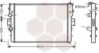 VAN WEZEL 28002087 Radiator motorkjøling