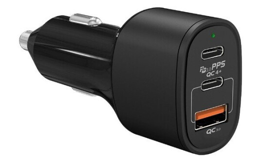 DACOTA PLATINUM BILLADER, USB-C/A, 60 W, SVART