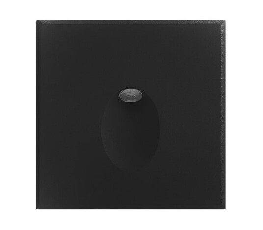 Premier LED Vegg/Trapp Armatur 4W Dimbar IP54 Sort Veggboksmontering
