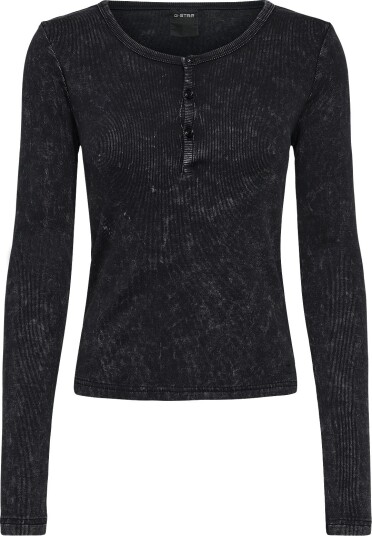 G Star Vintage Slim Henley T L\S Wmn   Navy   S