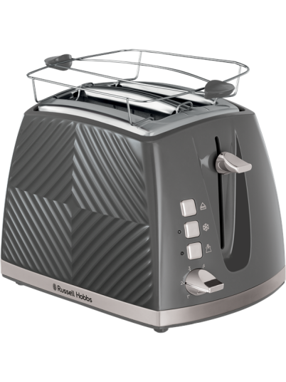 Russell Hobbs Groove 2-skjivers brødrister 850W grå med opptiningsfunksjon