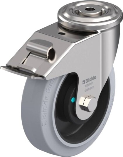 Blickle 632406 Lexr-Poev 160Kad-Fi-Sg Styrehjul Med Brems, Hjuldiameter 160 Mm, Bæreevne (Maks.) 300 Kg, 1 Stk