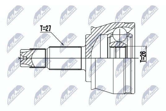 Nty Drivknute drivaksel NTY NPZ CH 030