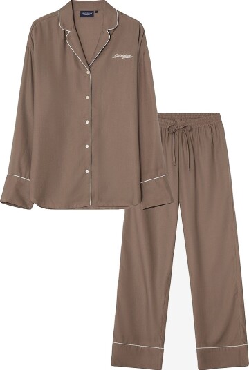 Lexington Pyjamasett i lyocell Brun Lexington Pyjamasett i lyocell Brun