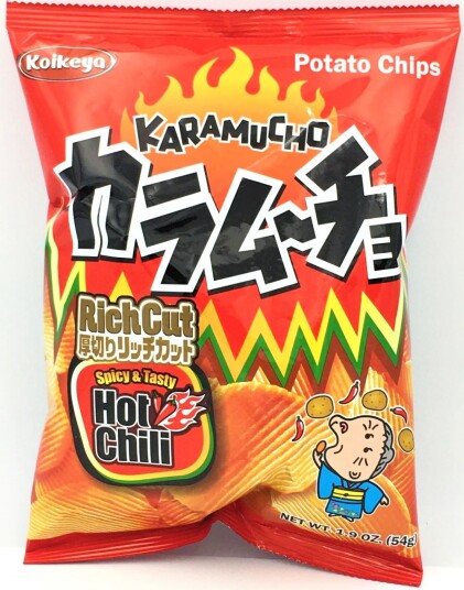Karamucho Hot Chili Potato Chips Ridge Cut 60 gram Japan