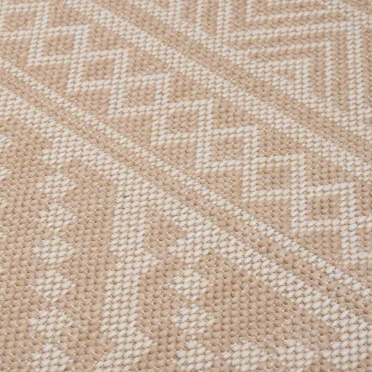vidaXL Utendørs flatvevd teppe 100x200 cm brun striper vidaXL Utendørs flatvevd teppe 100x200 cm brun striper