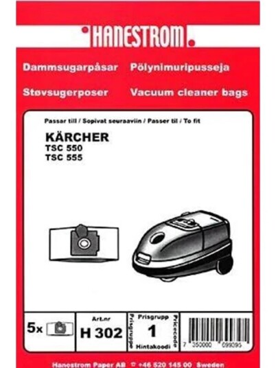 Haneström Støvsugerposer papir 5st. DU12107