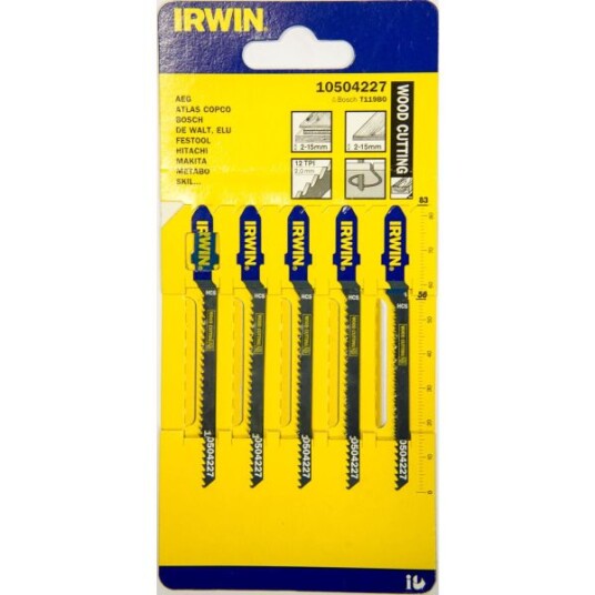 Irwin 10504227 Stikksagblad 83 mm 12 TPI 5-pakning Maskintilbehør & forbruk